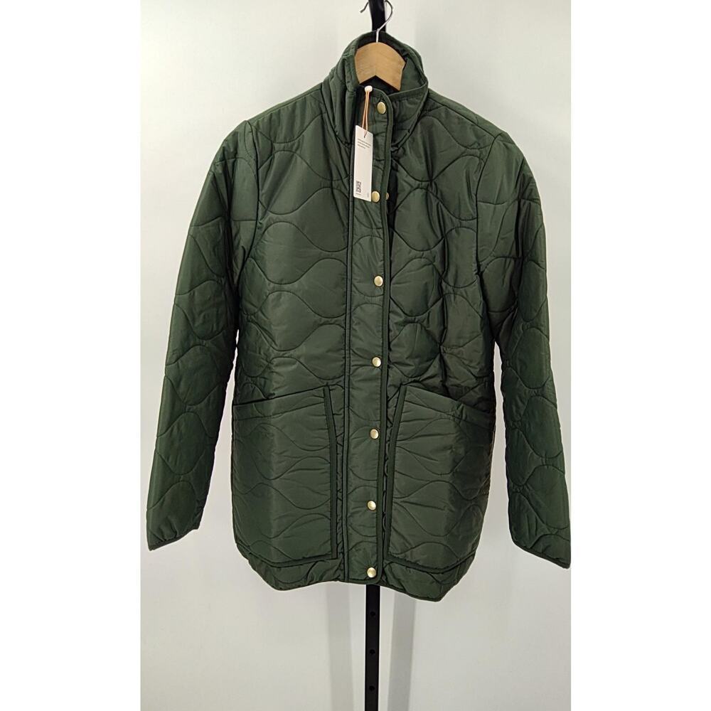 Copied - Quince Wm's Featherless Quilted Long Puffer Jacket Olive Sz XS